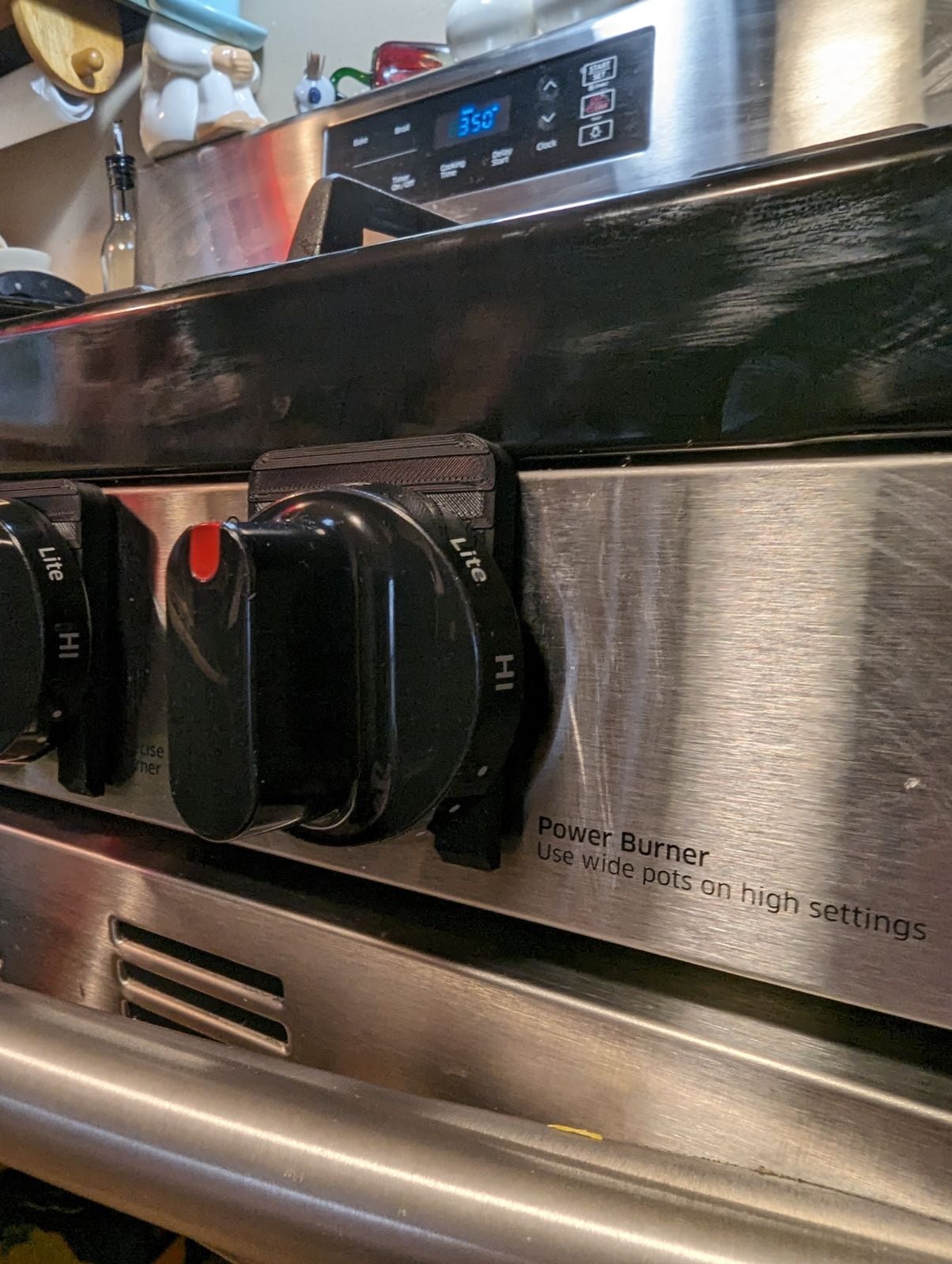 Cubierta para Perilla de Horno Cuatro Patas Tamaño Mediano Negro