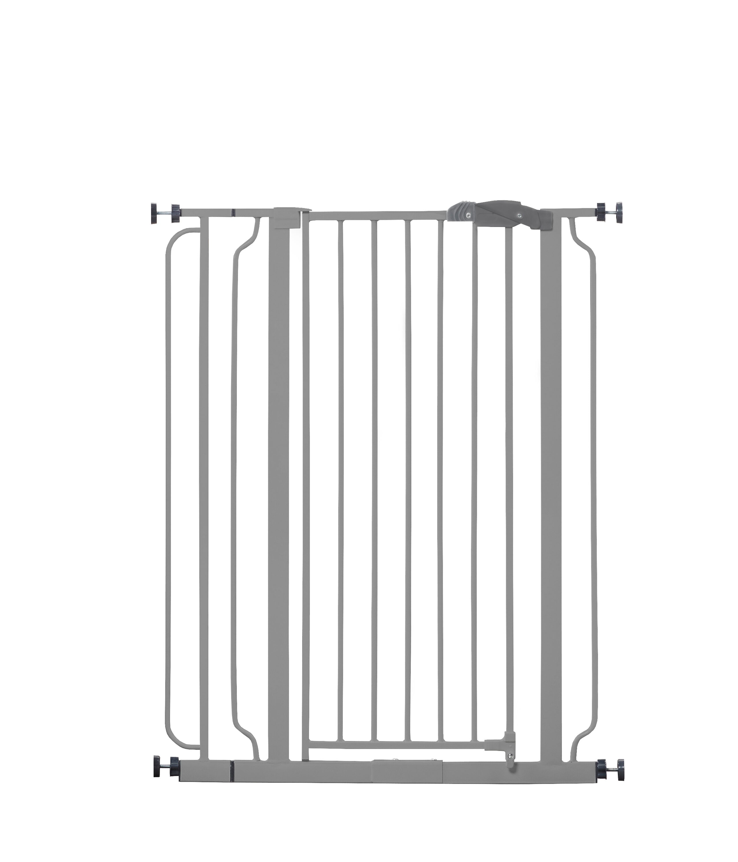 Barrera de seguridad metálica Regalo Easy Step de 36.5 pulgadas x 36 pulgadas, montaje a presión y con herrajes - Platino 1166 P DS