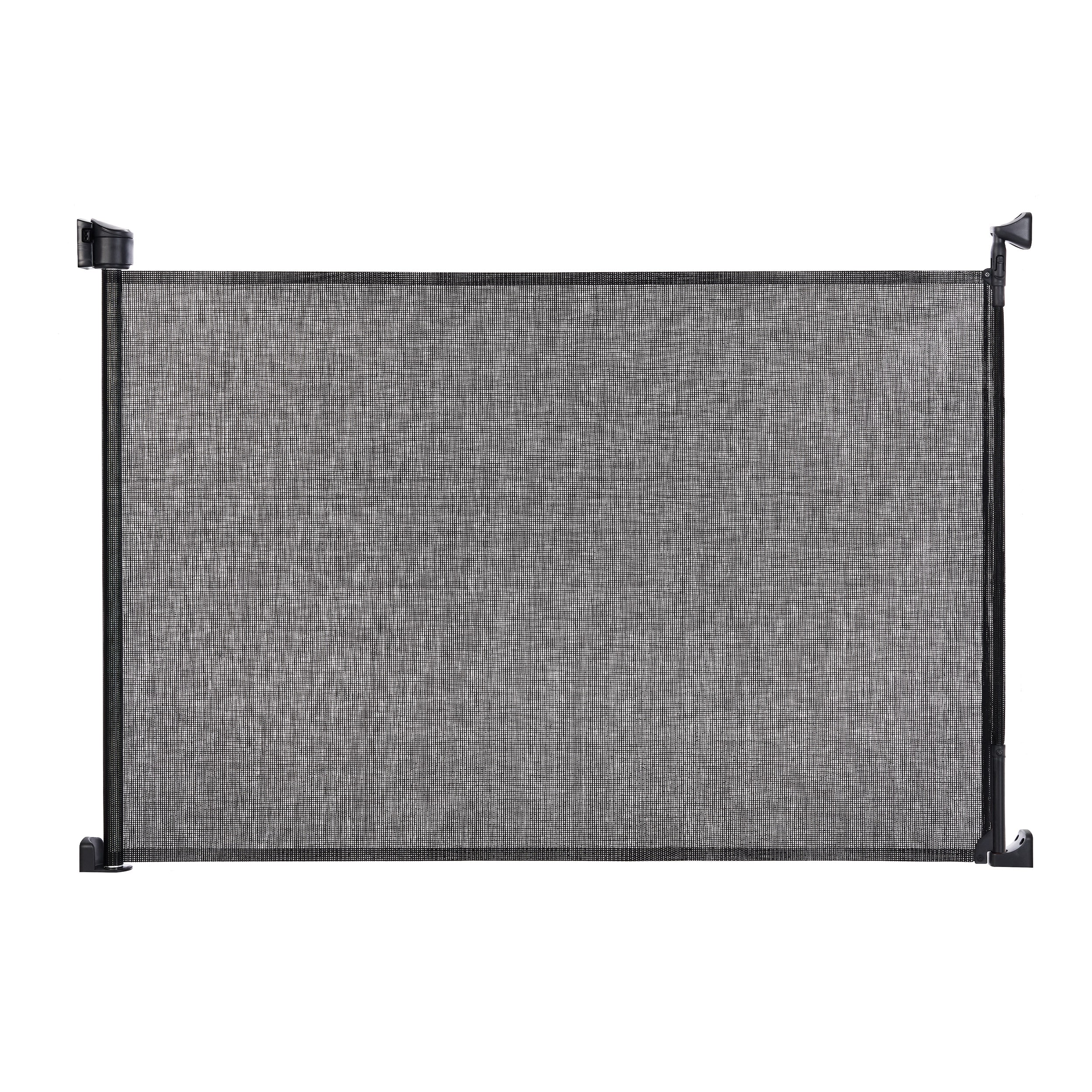 Puerta de seguridad de metal negro montada con hardware de 55 pulgadas x 33 pulgadas Toddleroo de North States 4967S