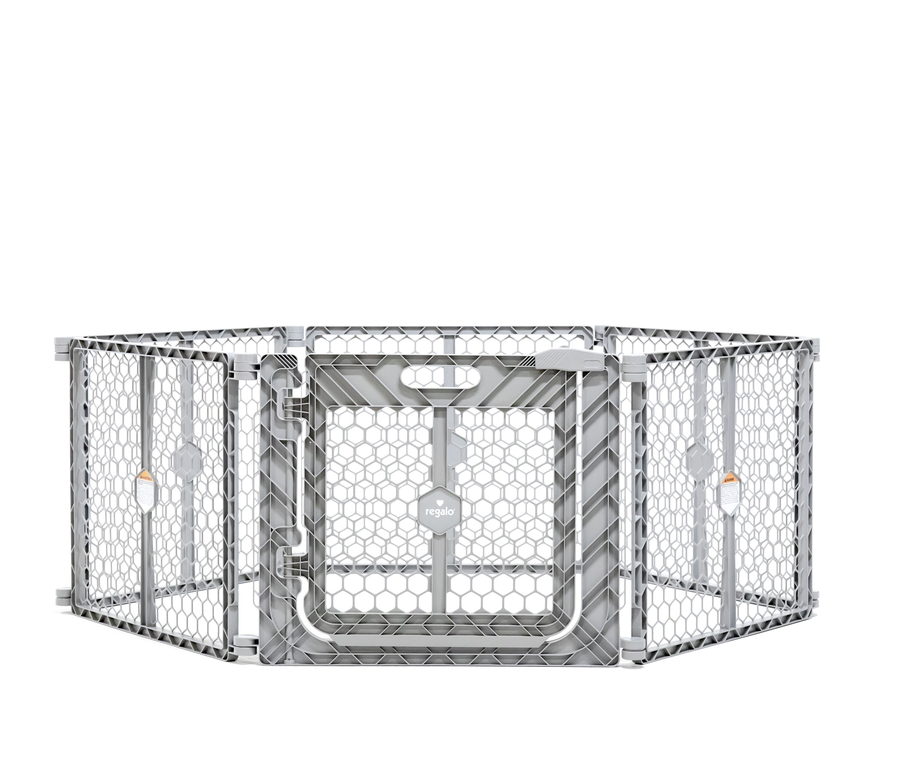 Corralito y Puerta de Seguridad 2 en 1 Regalo con Puerta de 192 pulgadas x 26 pulgadas Montado con Hardware de Plástico Gris Corralito 1390 G DS