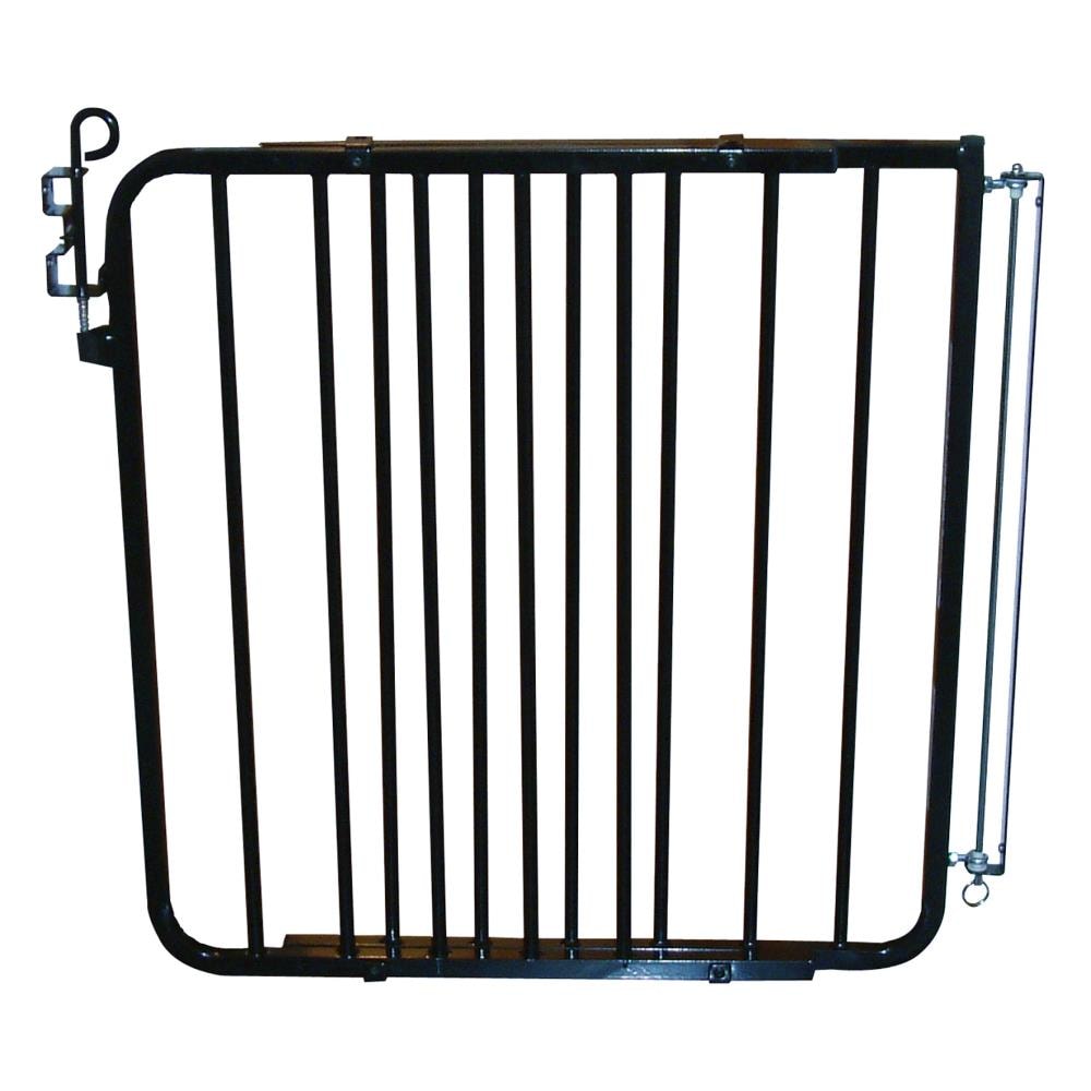Puerta de seguridad automática con cierre 40.5 pulgadas x 29.5 pulgadas montada en hardware - Negro