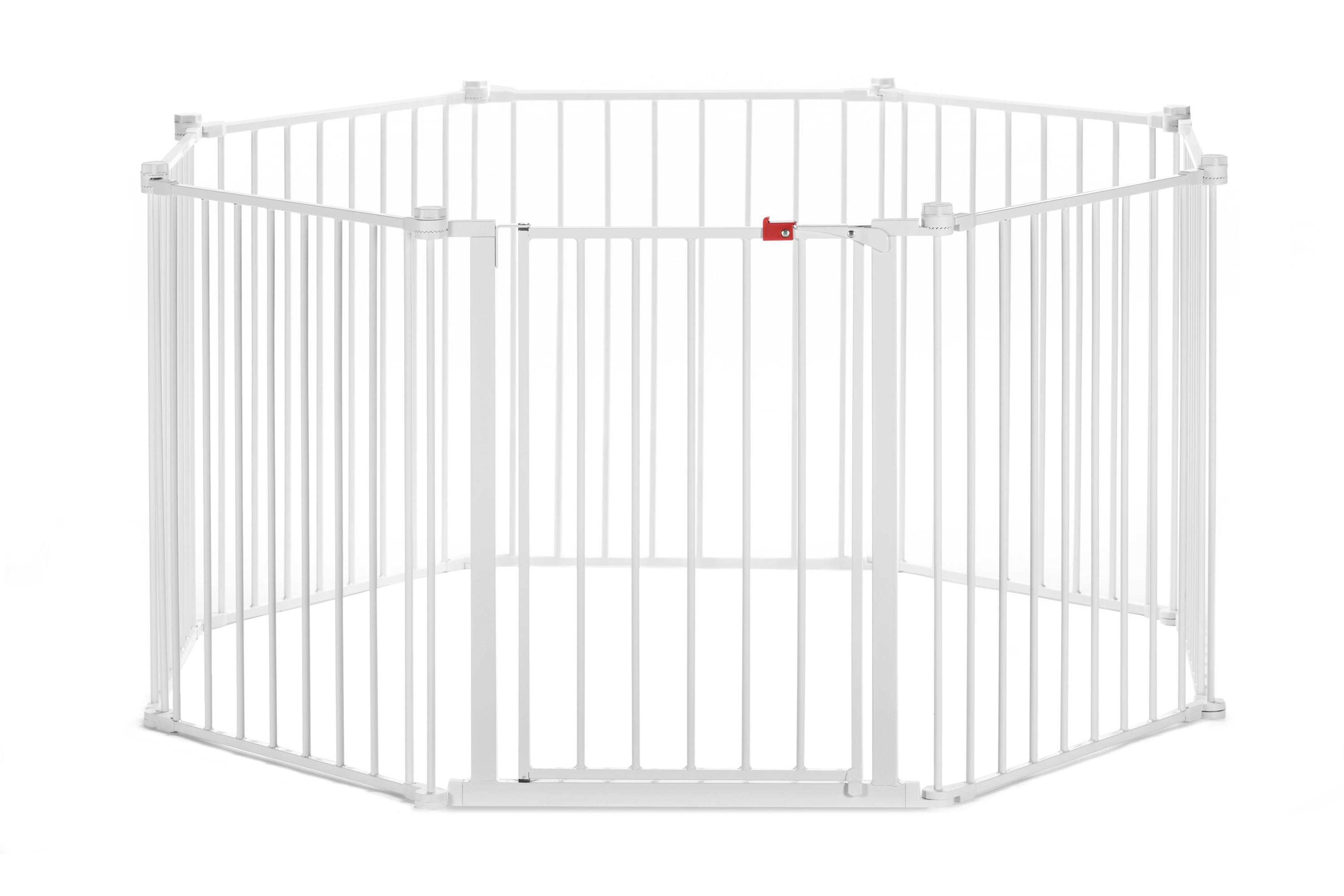 Barrera de seguridad metálica blanca montada con hardware Superwide de 192 pulgadas x 28 pulgadas - Regalo 1350 DS