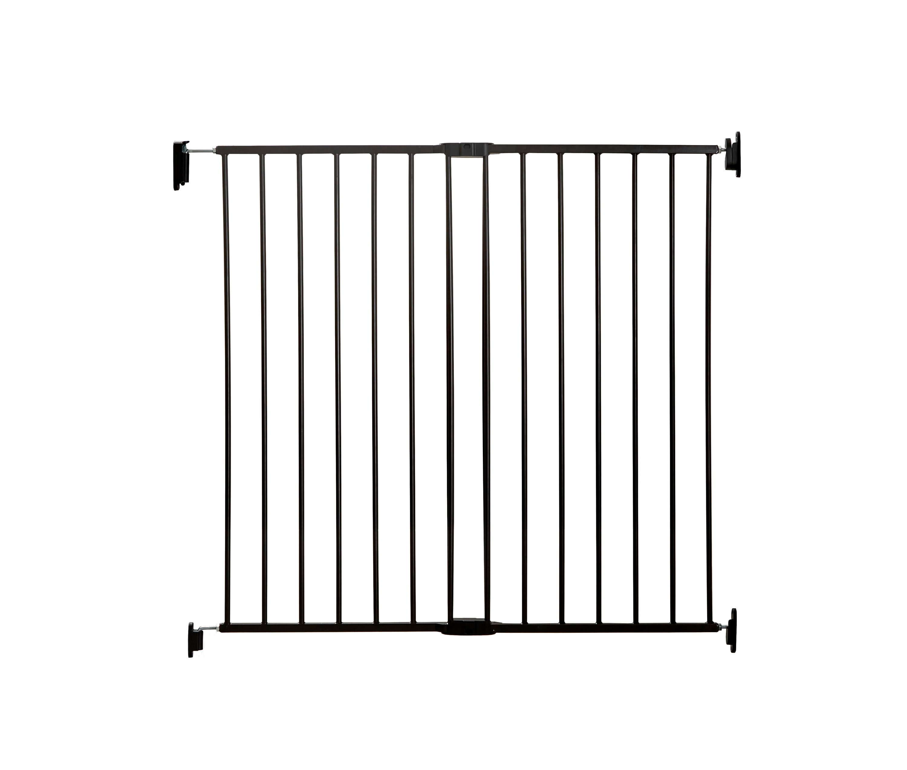 Barrera de seguridad metálica negra montada con herrajes en la parte superior de las escaleras 40.5 pulgadas x 36 pulgadas 1255 B DS