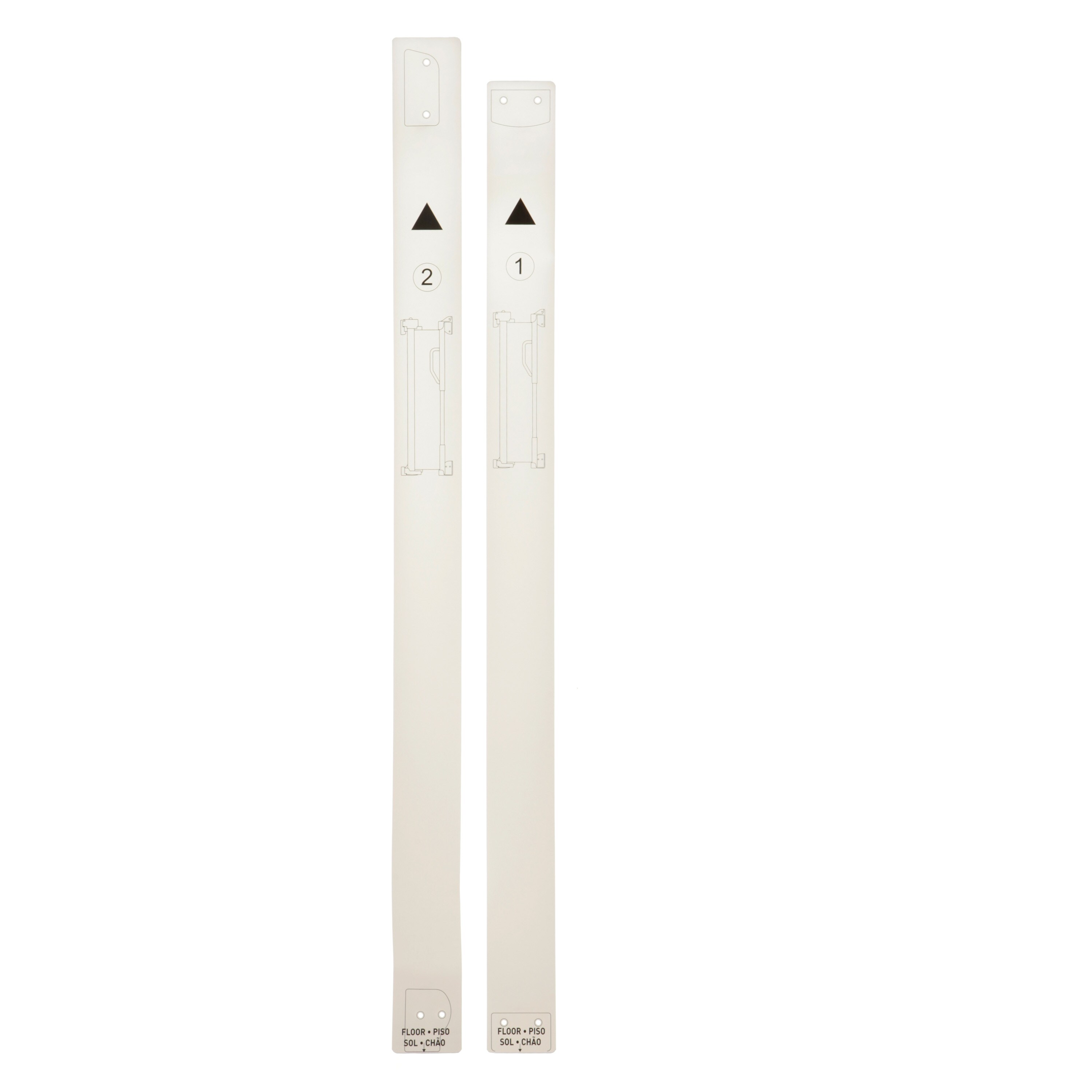 Barrera de seguridad retráctil de plástico blanco montada con herrajes de 55 pulgadas x 34 pulgadas Dreambaby L820