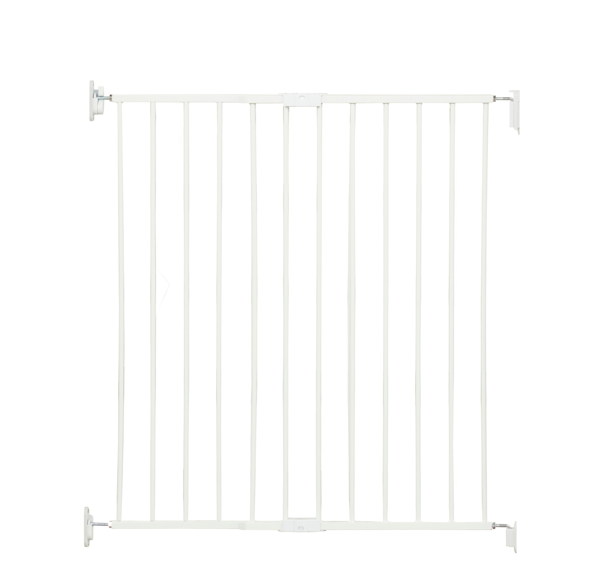 Barrera de seguridad metálica blanca montada en la parte superior de las escaleras de 40.5 pulgadas x 36 pulgadas - Regalo 1255 W DS