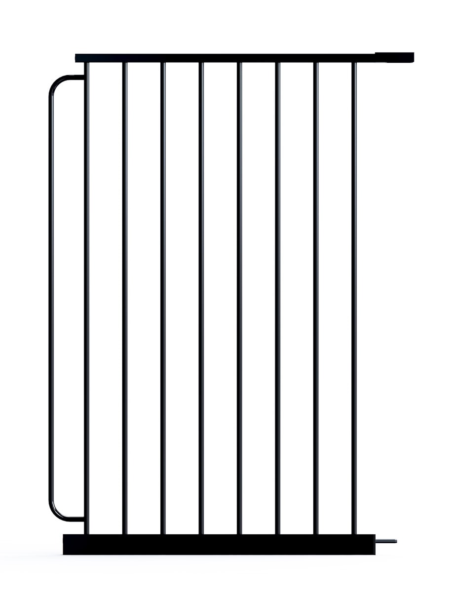 Extensión de puerta de regalo 24 pulgadas x 30 pulgadas, negra de metal para puerta de seguridad montada a presión o con herrajes ampliador de puerta 1007 EB