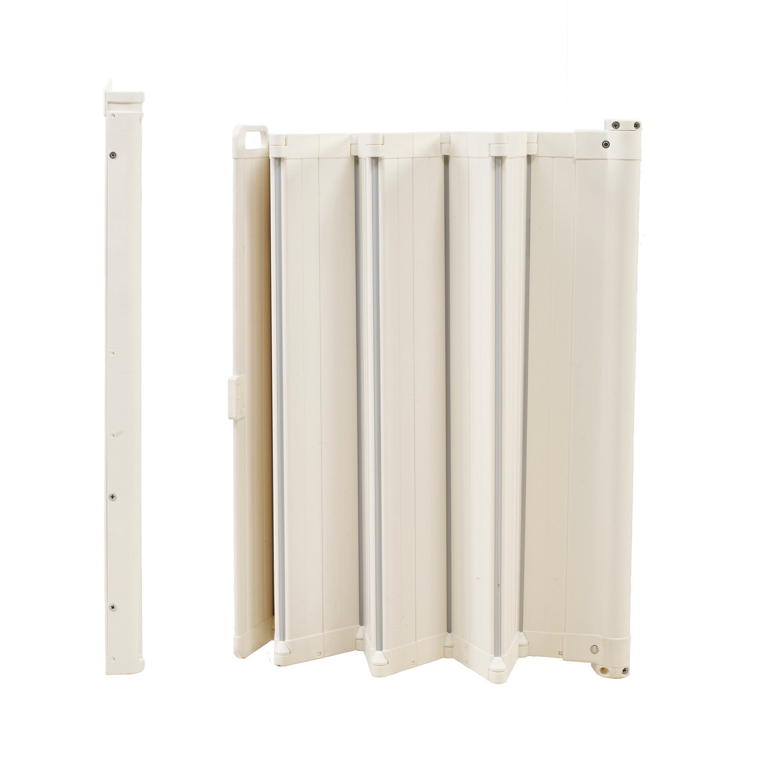 Barrera de seguridad de plástico blanco montada con hardware BabyDan de 36 pulgadas x 27.2 pulgadas SG-GM214-W