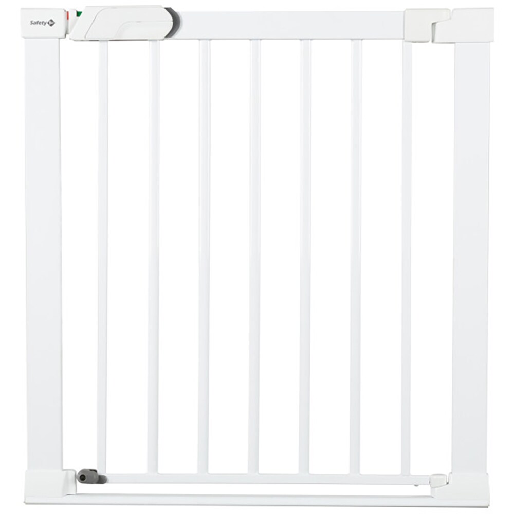 Puerta de seguridad Safety 1st Flat Step 31.25 pulgadas x 28.5 pulgadas Montada a Presión de Metal Blanco Puerta de Seguridad GA119WHO1