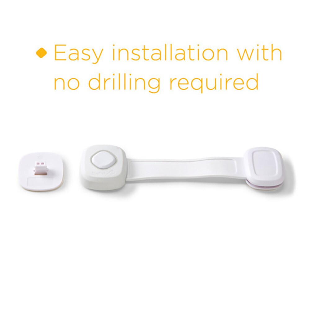 Seguros de seguridad OutSmart en blanco con adhesivo, paquete de 4 - HS3510804