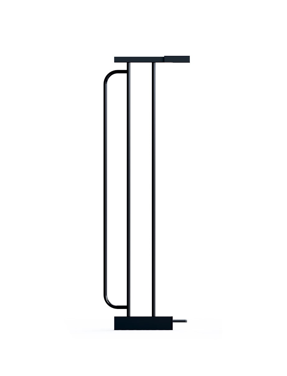 Extensión de puerta de seguridad metálica negra montada a presión/hardware de 6 pulgadas x 30 pulgadas para puerta de seguridad 1009 EB