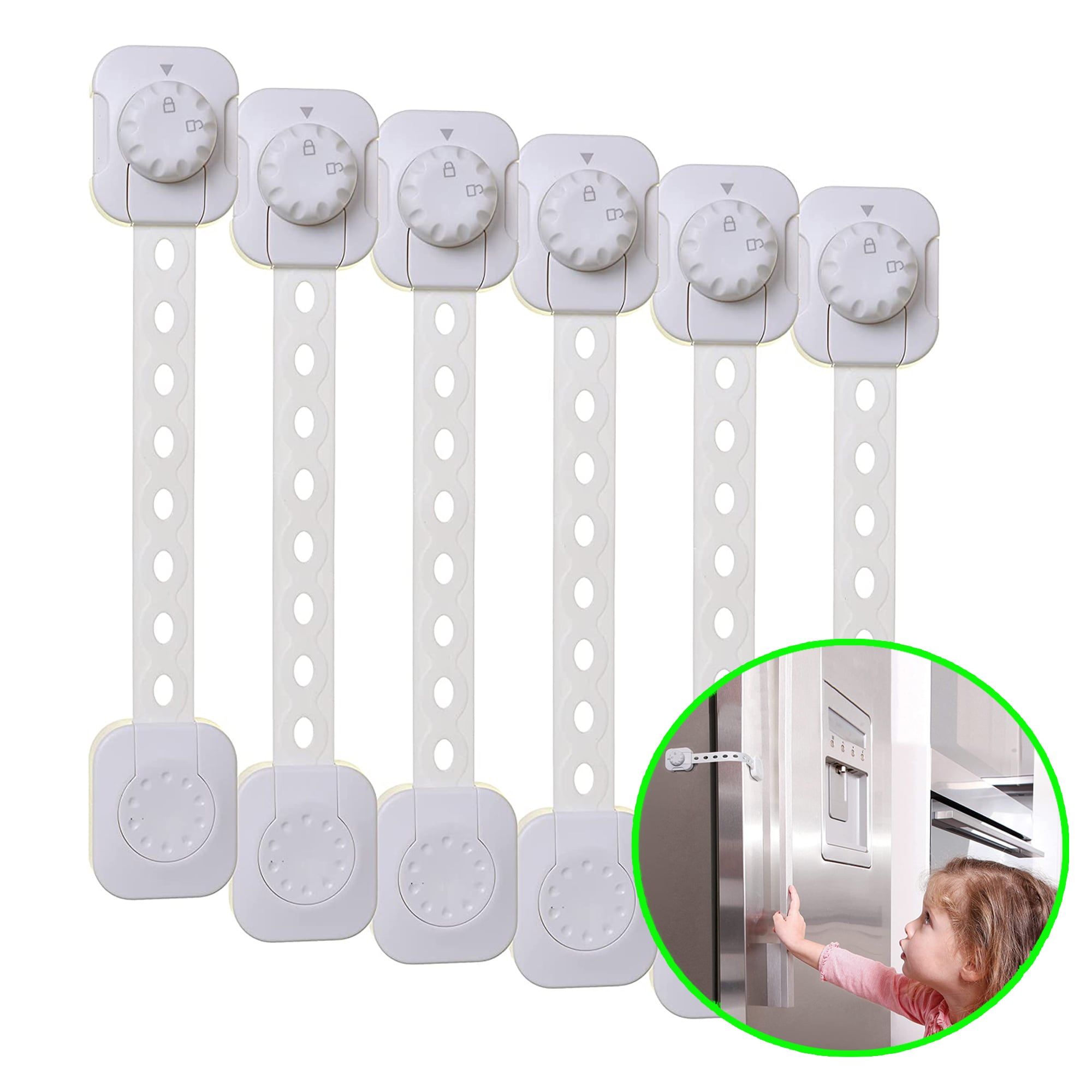 Broches multiusos Dreambaby en blanco - Paquete de 6 L1435