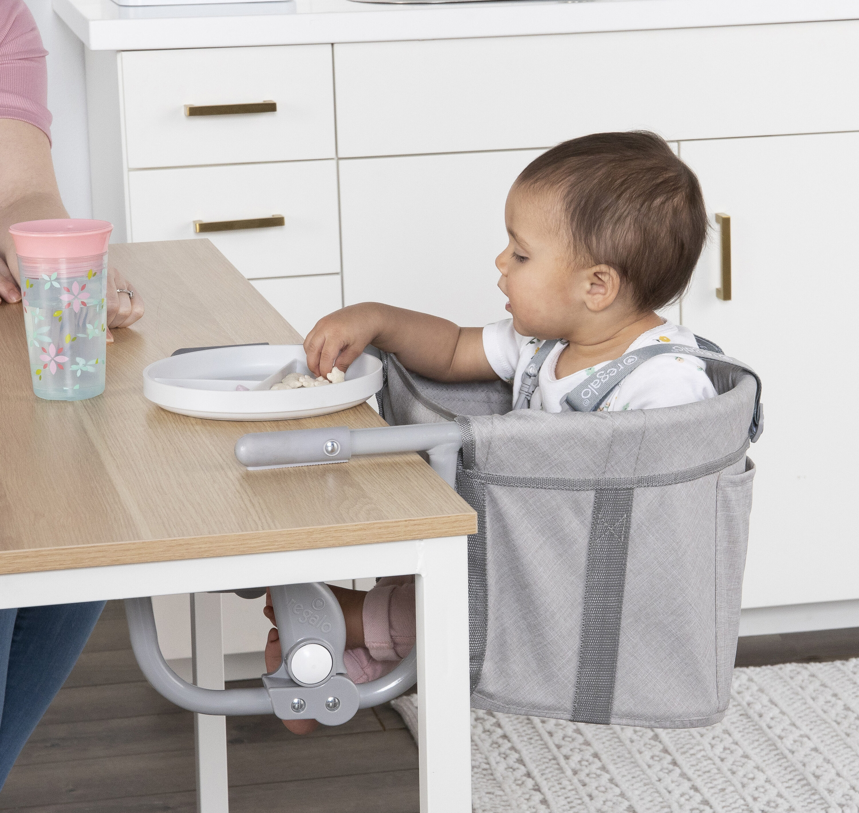 Silla alta de gancho para bebé gris - Silla alta 2922 DS