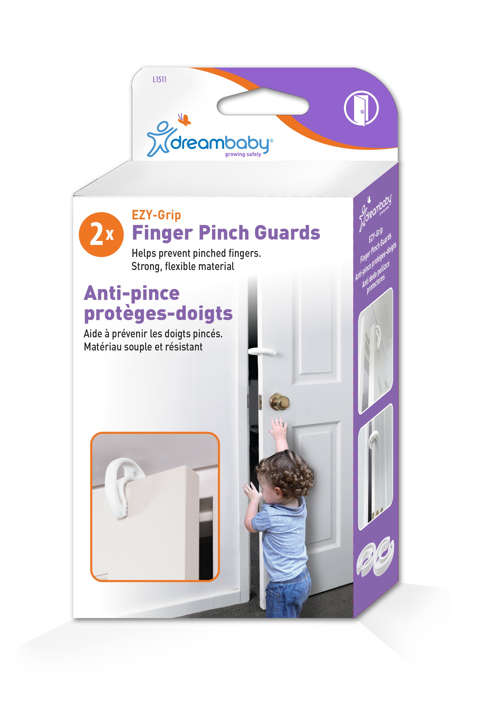 Protección para dedos atrapados en puertas Dreambaby Blanca 2-Pack L1511