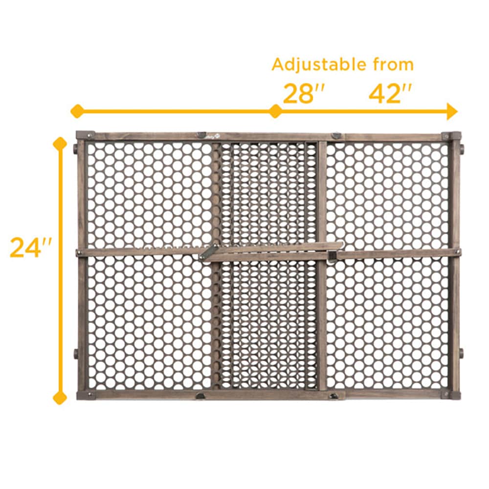 Puerta de Seguridad de Madera Gris Vintage montada a Presión Safety 1st de 42 pulgadas x 24 pulgadas GA112GRYA1