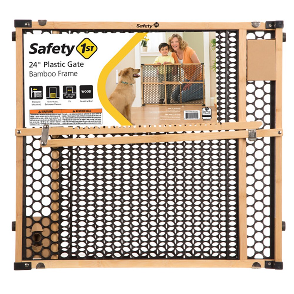 Puerta de seguridad de madera de bambú con montaje a presión Safety 1st de 42 pulgadas x 24 pulgadas GA0350604