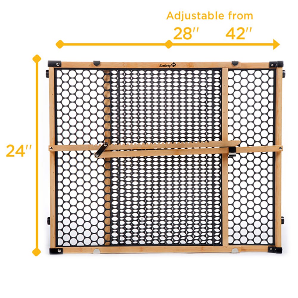 Puerta de seguridad de madera de bambú con montaje a presión Safety 1st de 42 pulgadas x 24 pulgadas GA0350604
