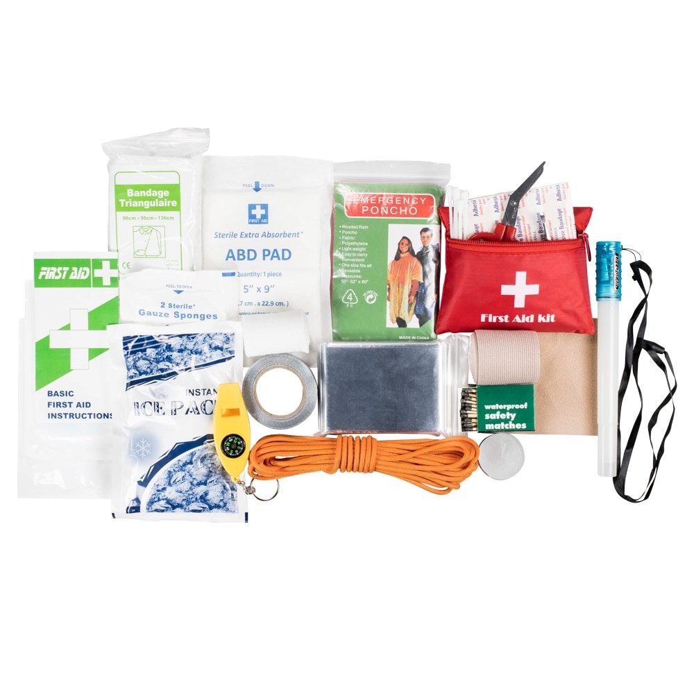 Kit de emergencia multiuso de nylon impermeable de 130 piezas de Dorcy International 41-3820.