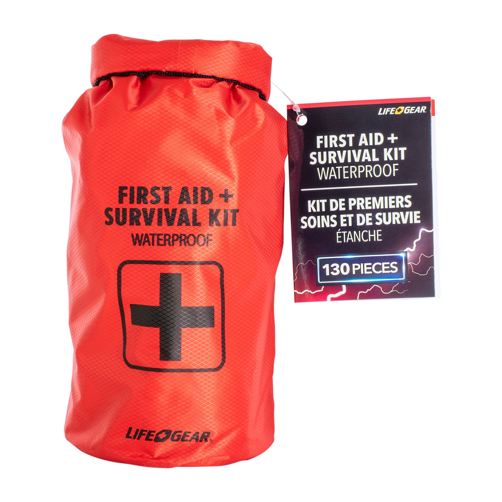 Kit de emergencia multiuso de nylon impermeable de 130 piezas de Dorcy International 41-3820.