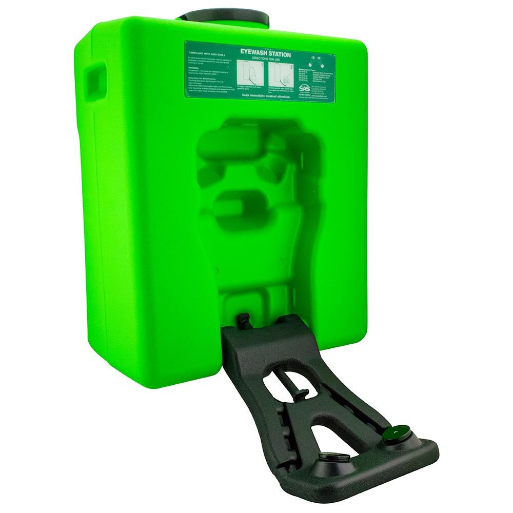 Estación de lavado de ojos multiusos de plástico impermeable SAS Safety 5134-00