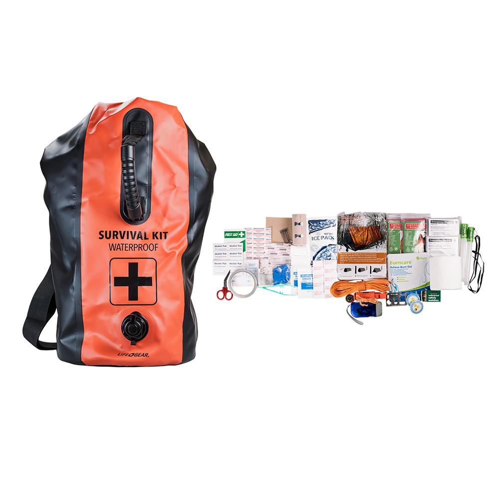 Kit de emergencia multiusos de nylon impermeable de 140 piezas de Dorcy International 41-3821