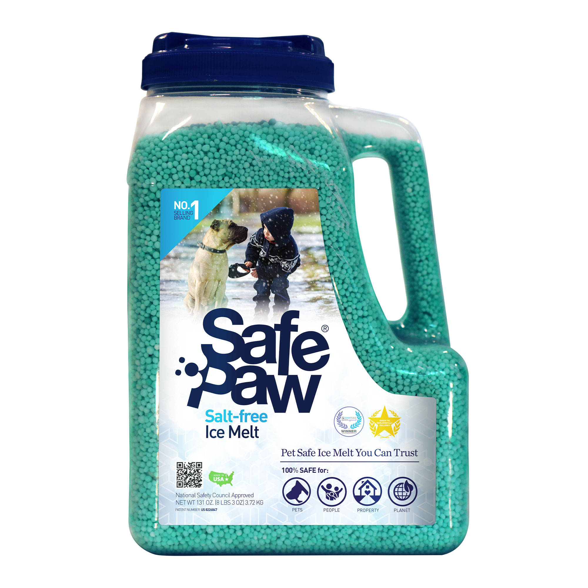 Protector de Patas Seguro 8.3 libras. Más Seguro para Mascotas Urea Modificada con Inhibidor de Nitrógeno Deshielo de Hielo Geo-cristales 41818