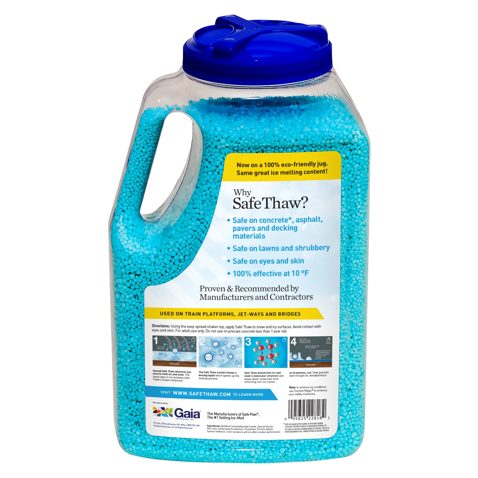 Descongelador Seguro de 10.7 libras. Más Seguro para Mascotas. Deshielo de Hielo con Cristales Geológicos de Urea Modificada con Inhibidor de Nitrógeno 22818