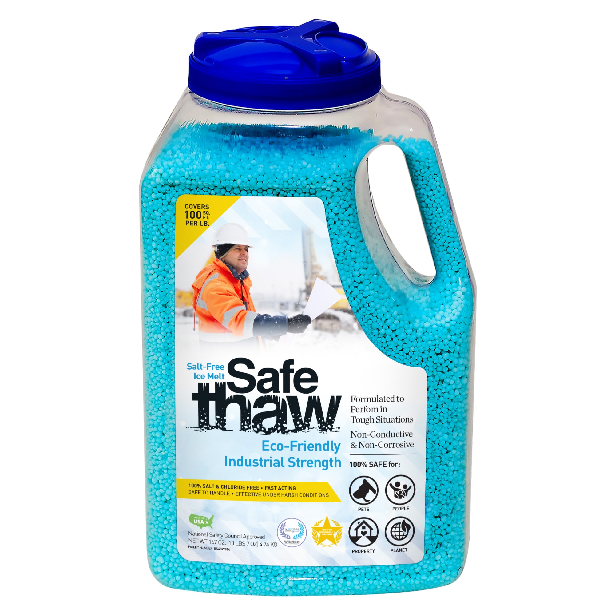 Descongelador Seguro de 10.7 libras. Más Seguro para Mascotas. Deshielo de Hielo con Cristales Geológicos de Urea Modificada con Inhibidor de Nitrógeno 22818