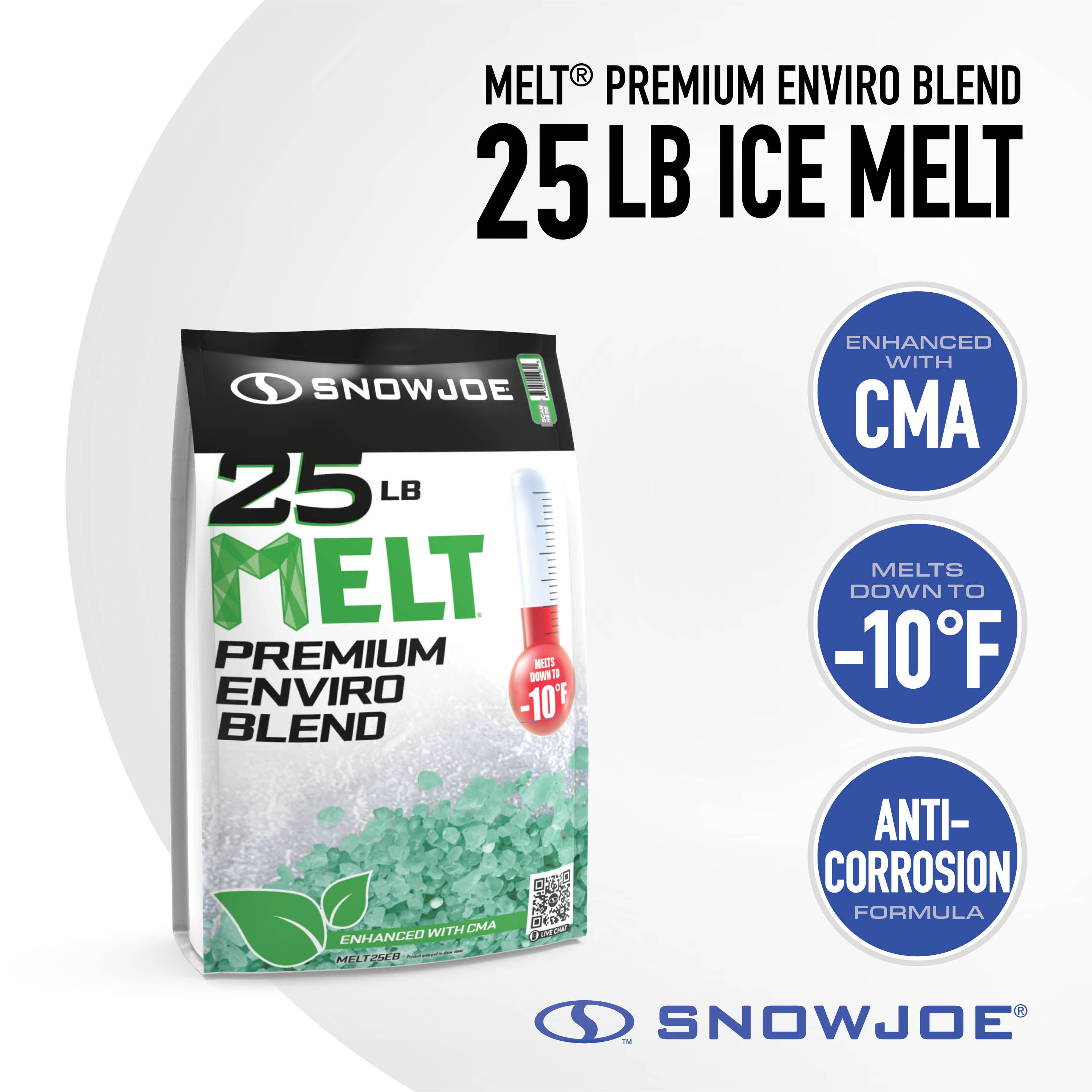 Granos de Sal derretidora de hielo Snow Joe 25 libras, más seguro para mascotas