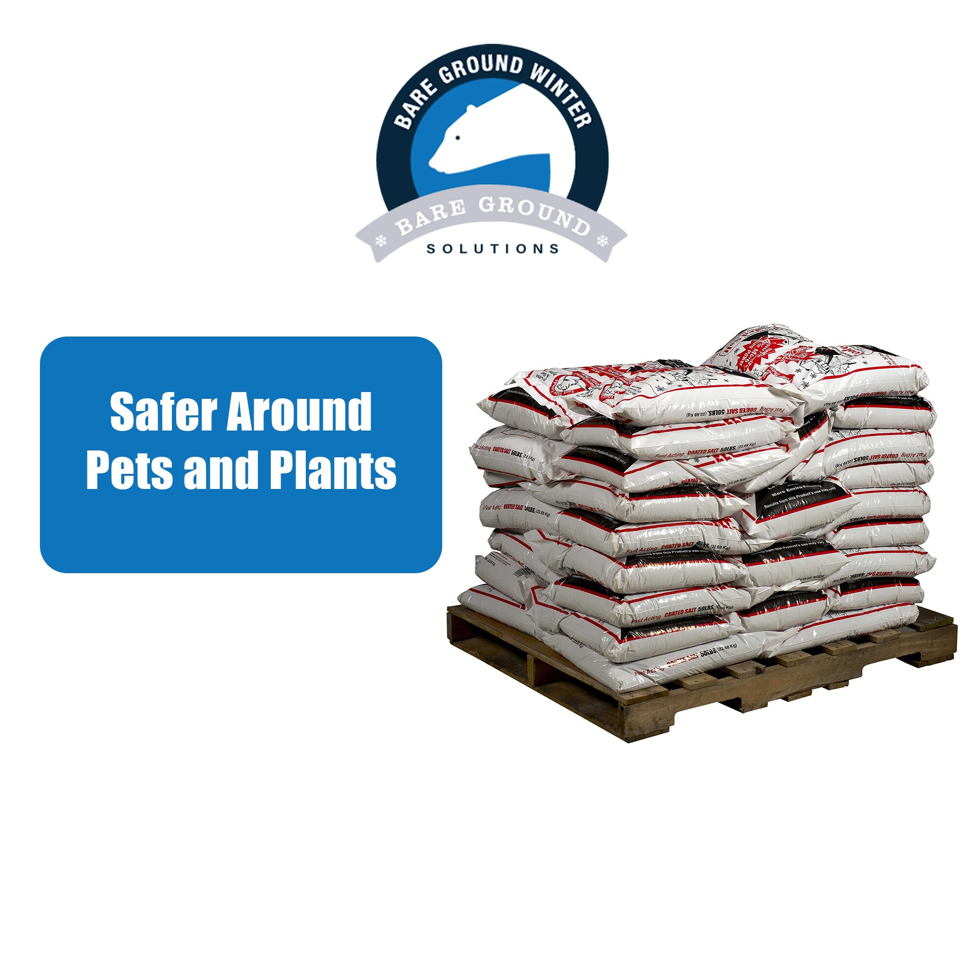Descongelante rápido para hielo de acción natural de 50 lb, más seguro para mascotas, 45 cuentas de gránulos BGCS-50P
