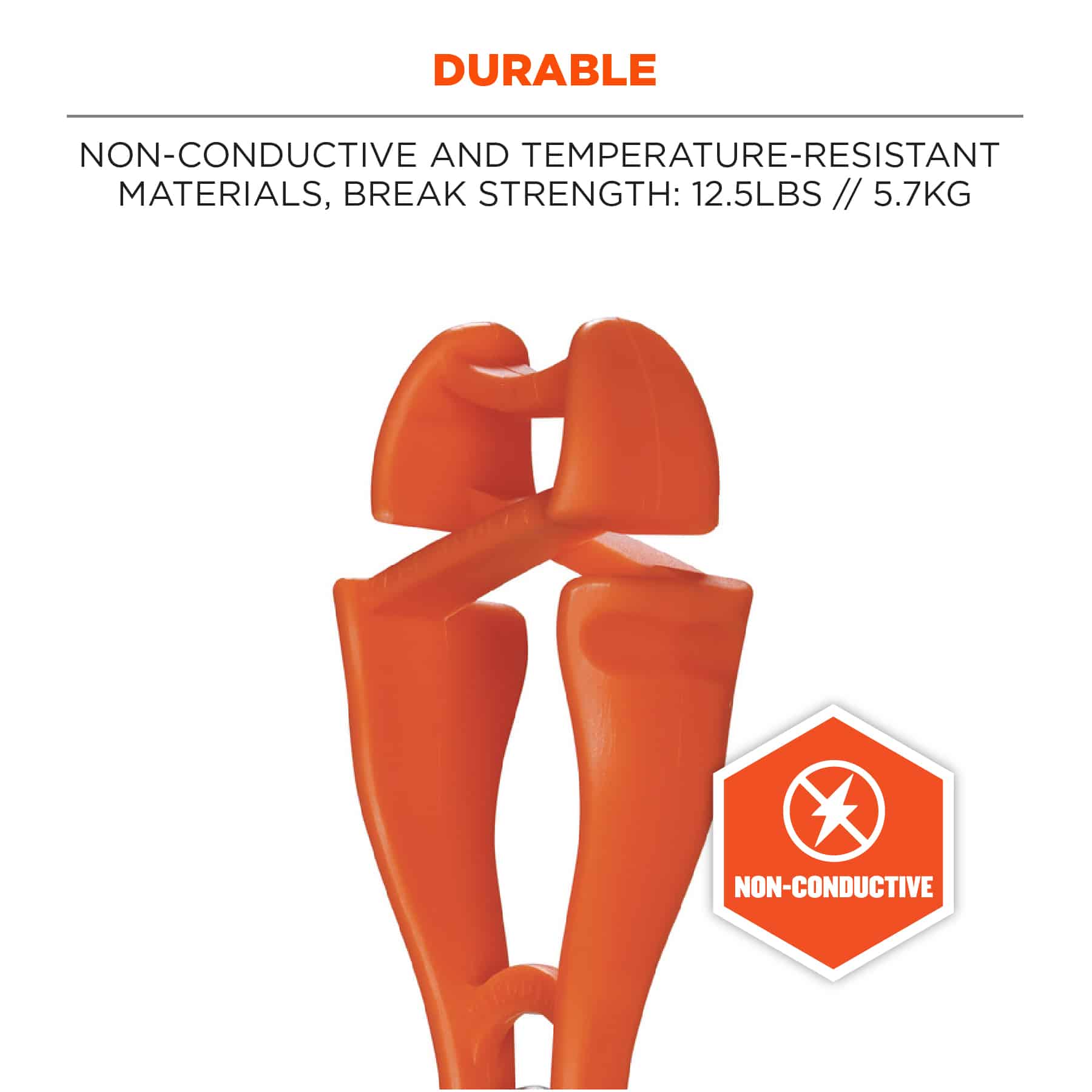 Sujetador Giratorio de Clip para Guantes 3420 de Ergodyne en Color Naranja - Doble Clips 19418