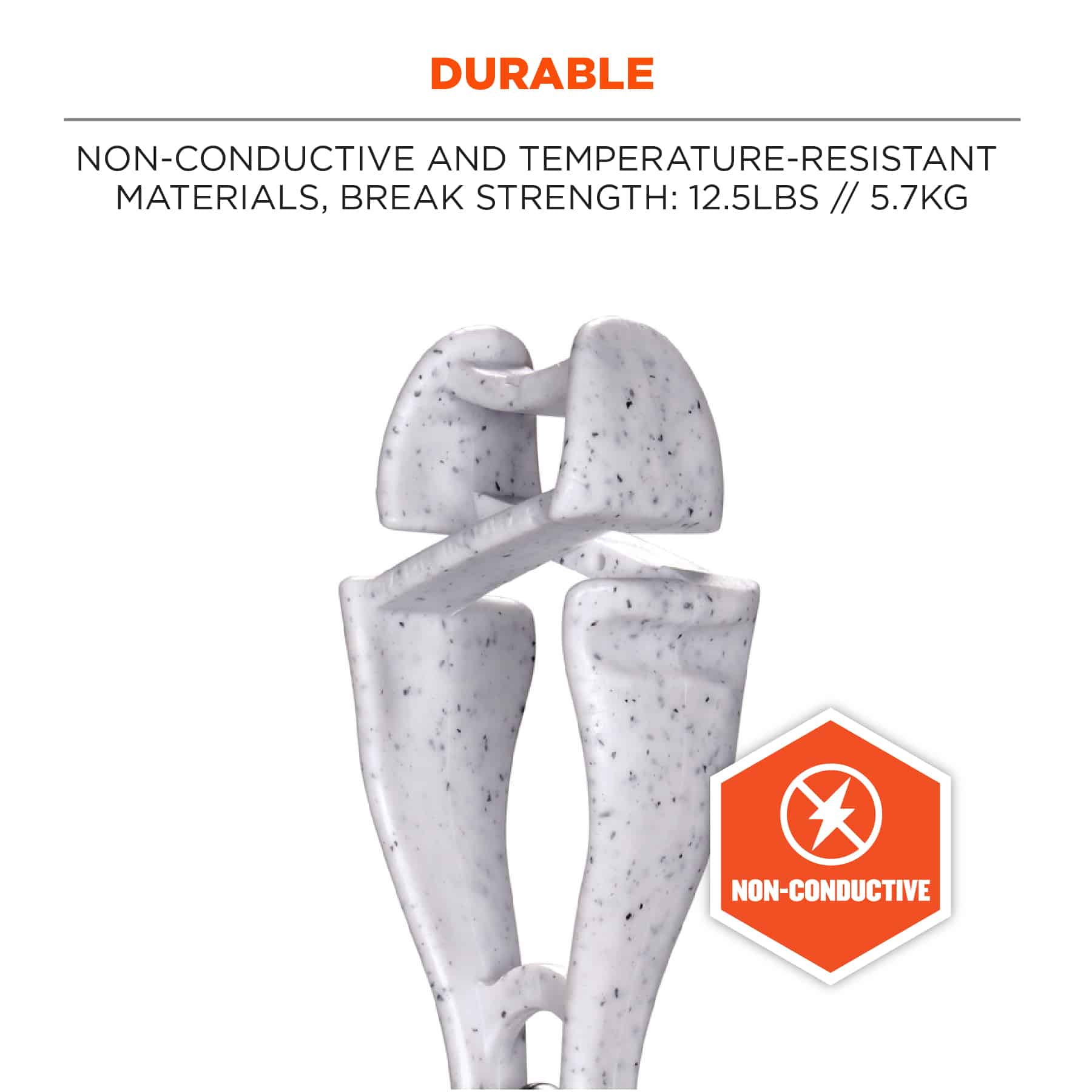 Sujetador de Guantes Giratorio Ergodyne 3420 Granite - Clips Dobles 19415