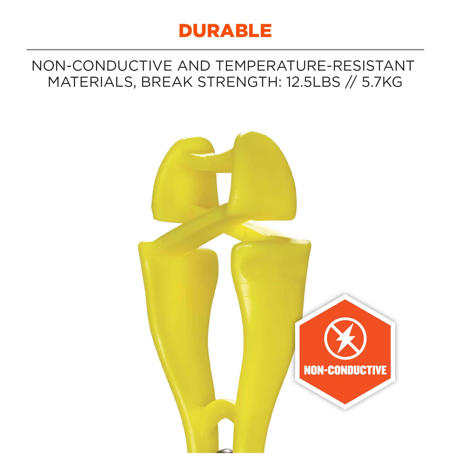 Clip para guantes giratorio Ergodyne 3420 color lima con doble sujetador 19419