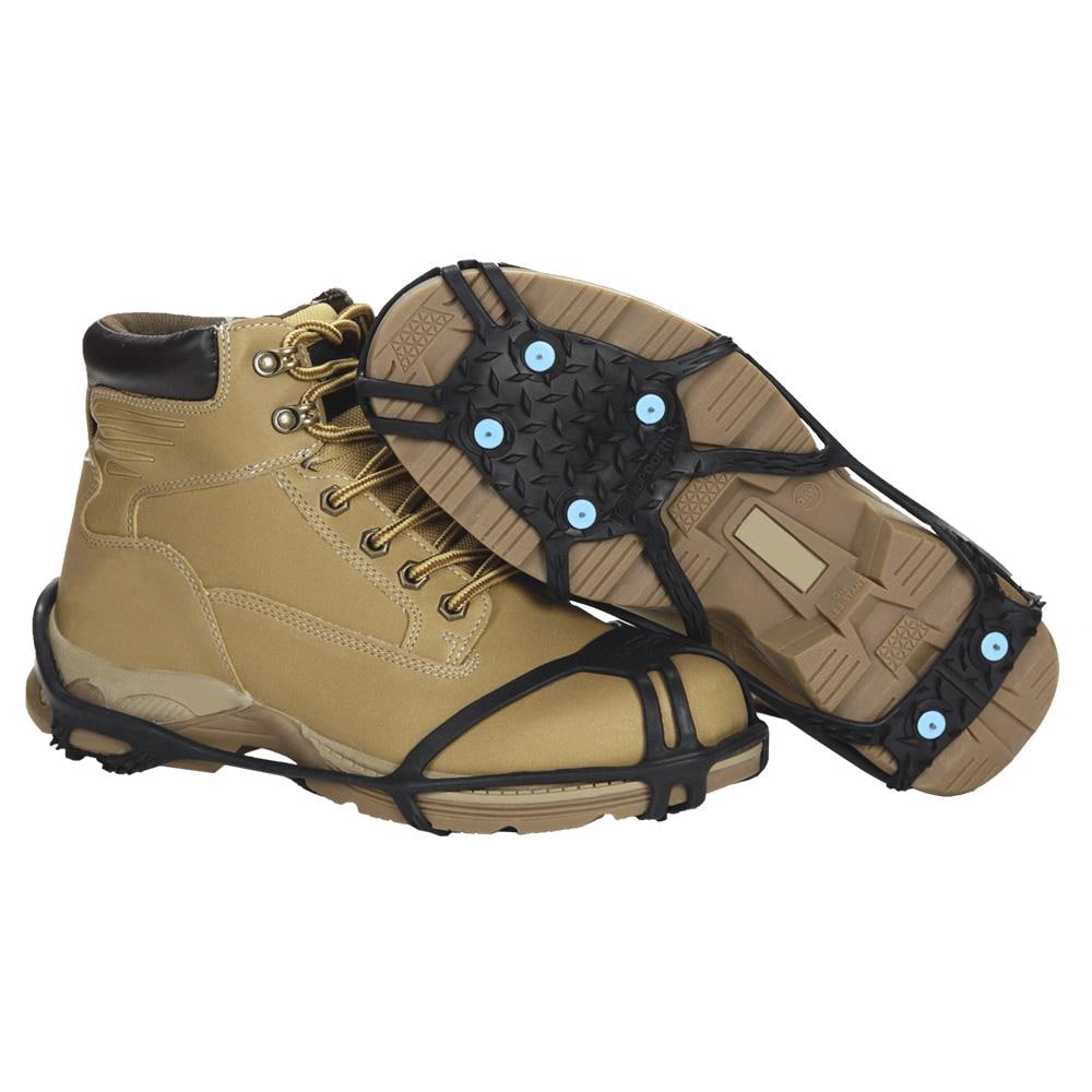 Ayuda de tracción para calzado ligero industrial Due North con 6 picos de carburo de tungsteno de grado militar Ice Diamond, de goma, negro, unisex, L/XL V3550170-L/XL