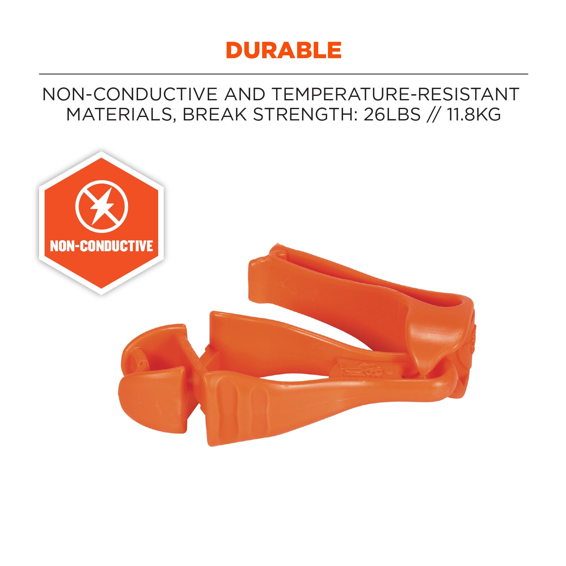 Sujetador de guantes naranja Ergodyne 3405 - Montaje de clip para cinturón 19128