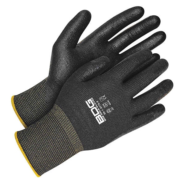 Guantes recubiertos resistentes a cortes Bdg, Nivel de corte A4, 13 ga, negro, M - 99-1-9778-8-K
