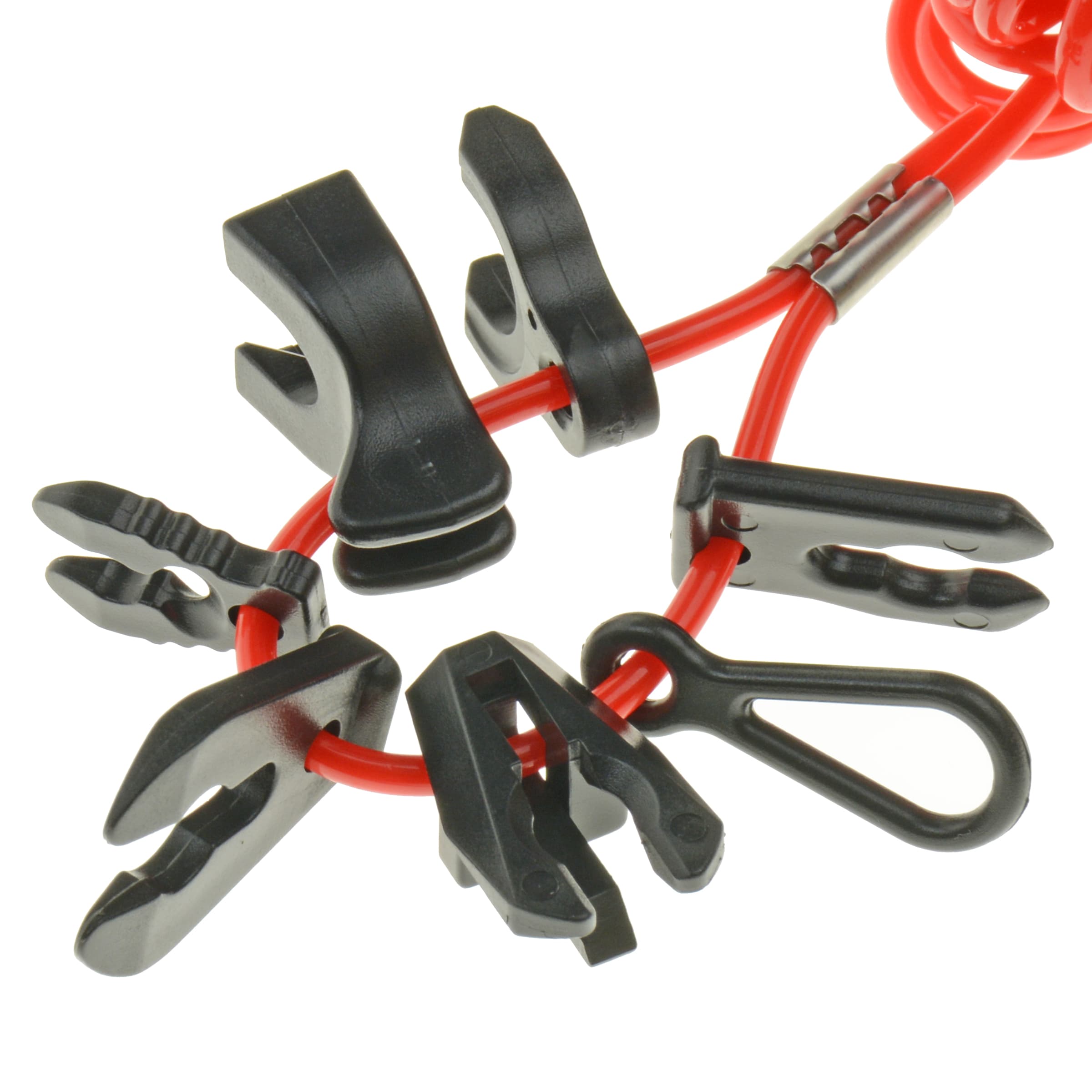 Llaves T-H Marine para interruptor de seguridad, roja y negra, cordón con varios estilos populares de llave - BE-EL-51302-DP