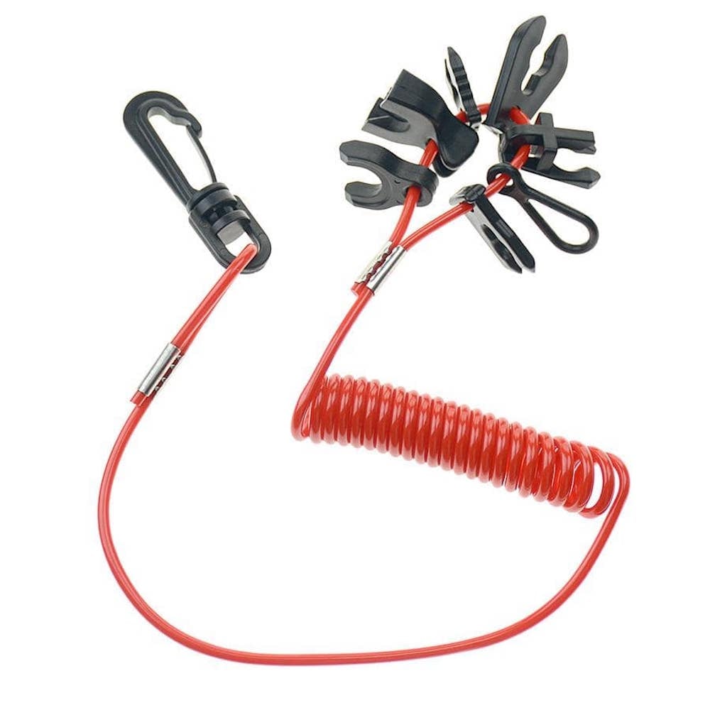 Llaves T-H Marine para interruptor de seguridad, roja y negra, cordón con varios estilos populares de llave - BE-EL-51302-DP