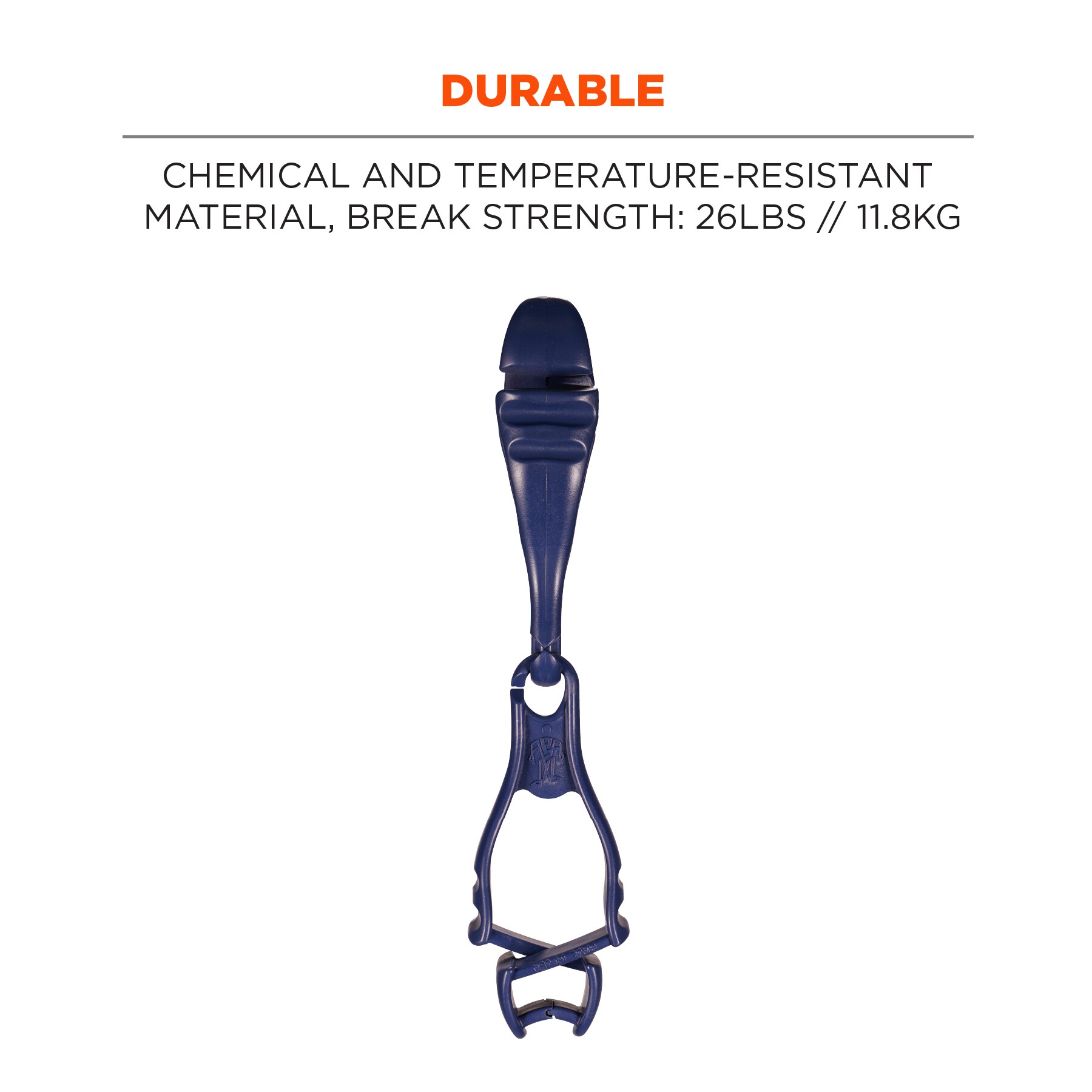 Ergodyne 3400md Clip de Guante Detectable de Metal en Azul Profundo - Montaje de Doble Clip 19132