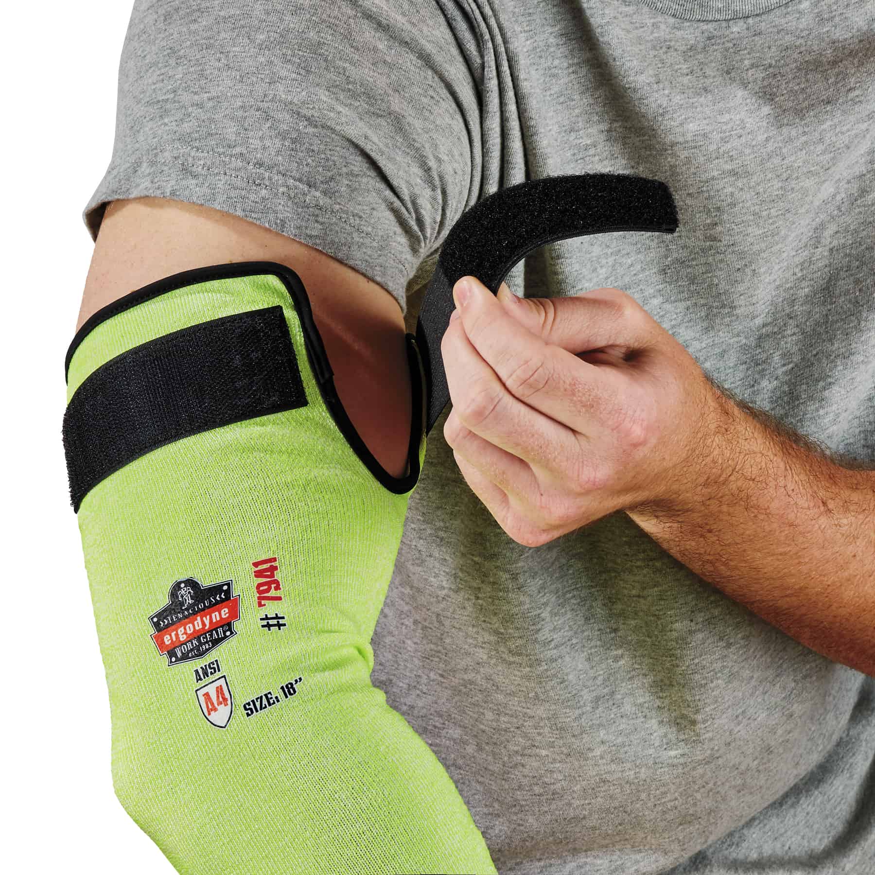 Mangas protectoras resistentes al corte en color lima Ergodyne Proflex 7941-cspr 18 Pulgadas, par de mangas 17947