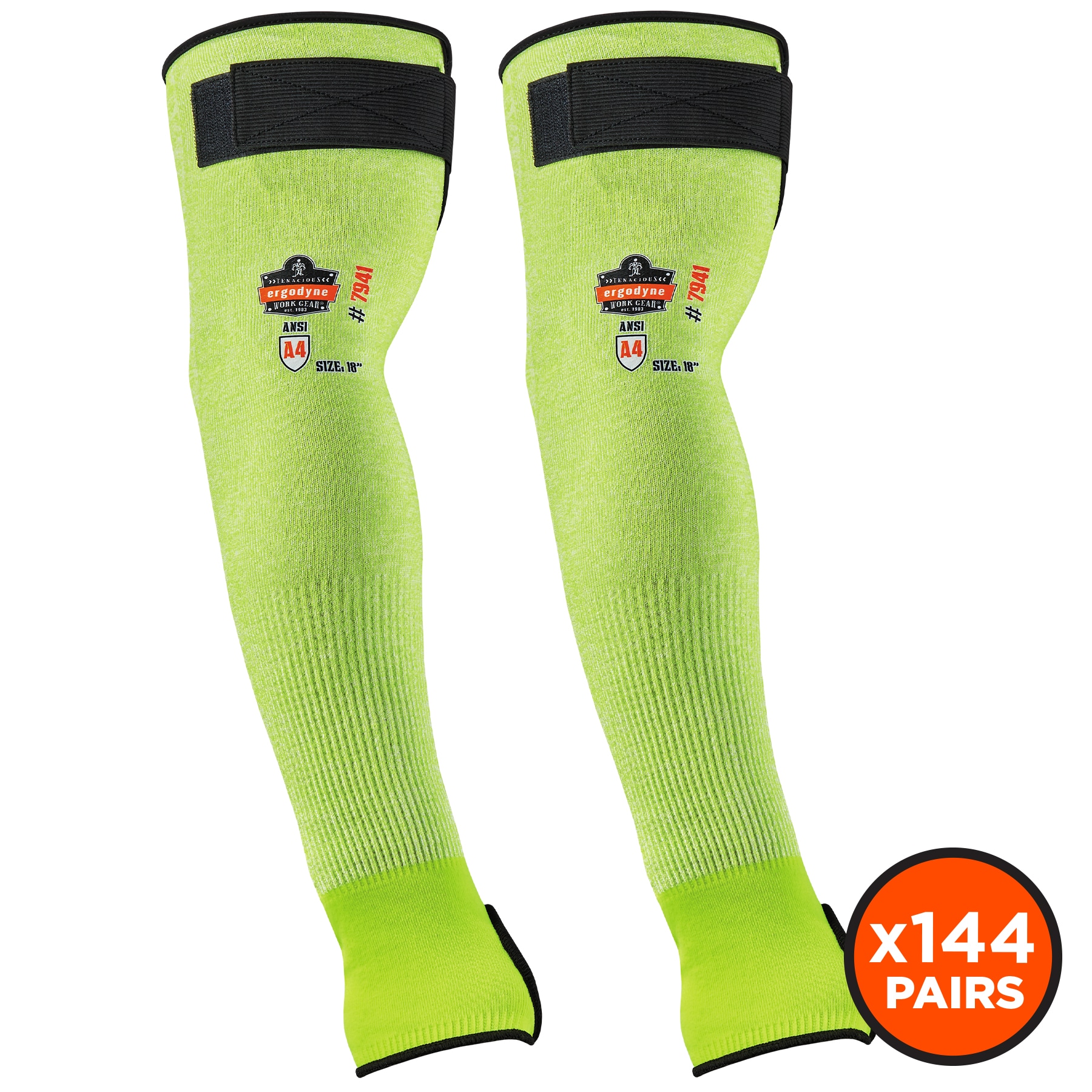 Mangas protectoras resistentes al corte en color lima Ergodyne Proflex 7941-cspr 18 Pulgadas, par de mangas 17947