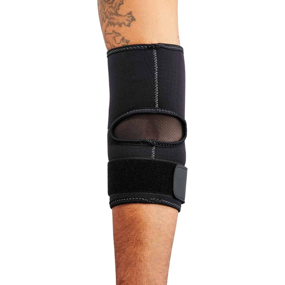 Profex Ergodyne Proflex 655 Manga de codo de neopreno con correa, negro, XL 16585
