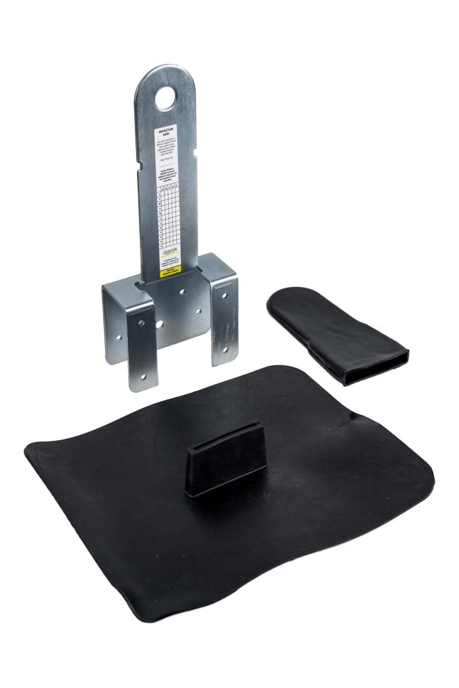 Anclaje de techo metálico Guardian Fall Protection con pararrayos y tapa, de acero galvanizado con recubrimiento de zinc, color plateado, tamaño mediano 00420.