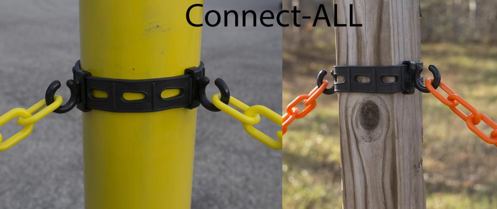 Adaptador de Conexión Grande Connect-ALL de Mr. Chain, Negro, se Ajusta hasta 17 pulgadas de Circunferencia, 2 Ganchos Deslizables 97603-L