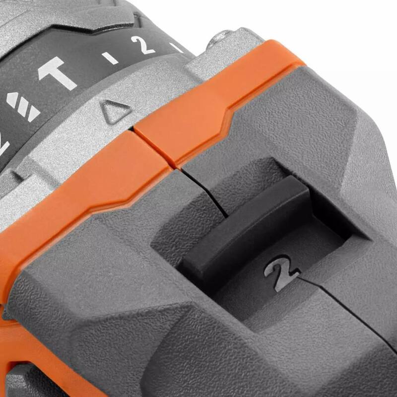 Kit de Taladro de Martillo RIDGID 18V SubCompact Brushless 1/2 pulgada con (2) Baterías, Cargador, Bolsa y Batería de Litio-Ion de Salida Máxima de 4.0 Ah - R871K-AC840040
