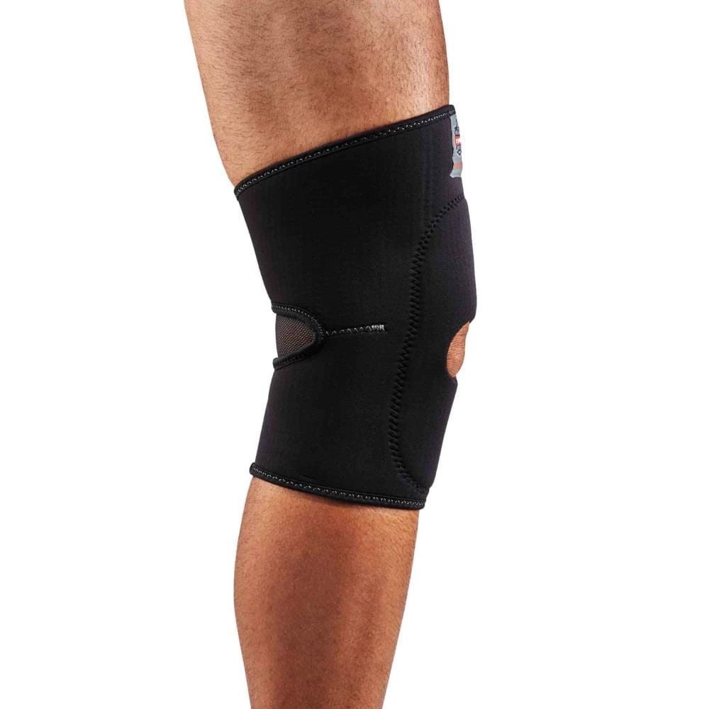 Rodillera Ergodyne Proflex 615 con Rótula Abierta y Almohadilla Anterior, Negra, 2XL 16536