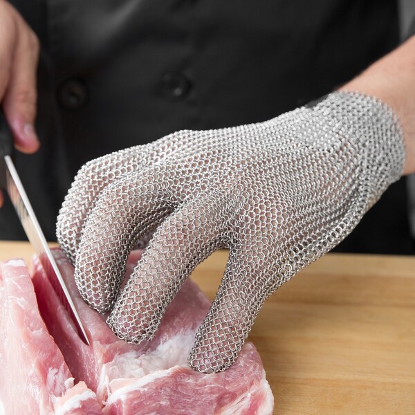 Marcas Suizas del Ejército 2023 Victorinox 81701 Guantes de acero inoxidable resistentes al corte para cocina, Niroflex2000, X-Small - VIC-7.9041.XS