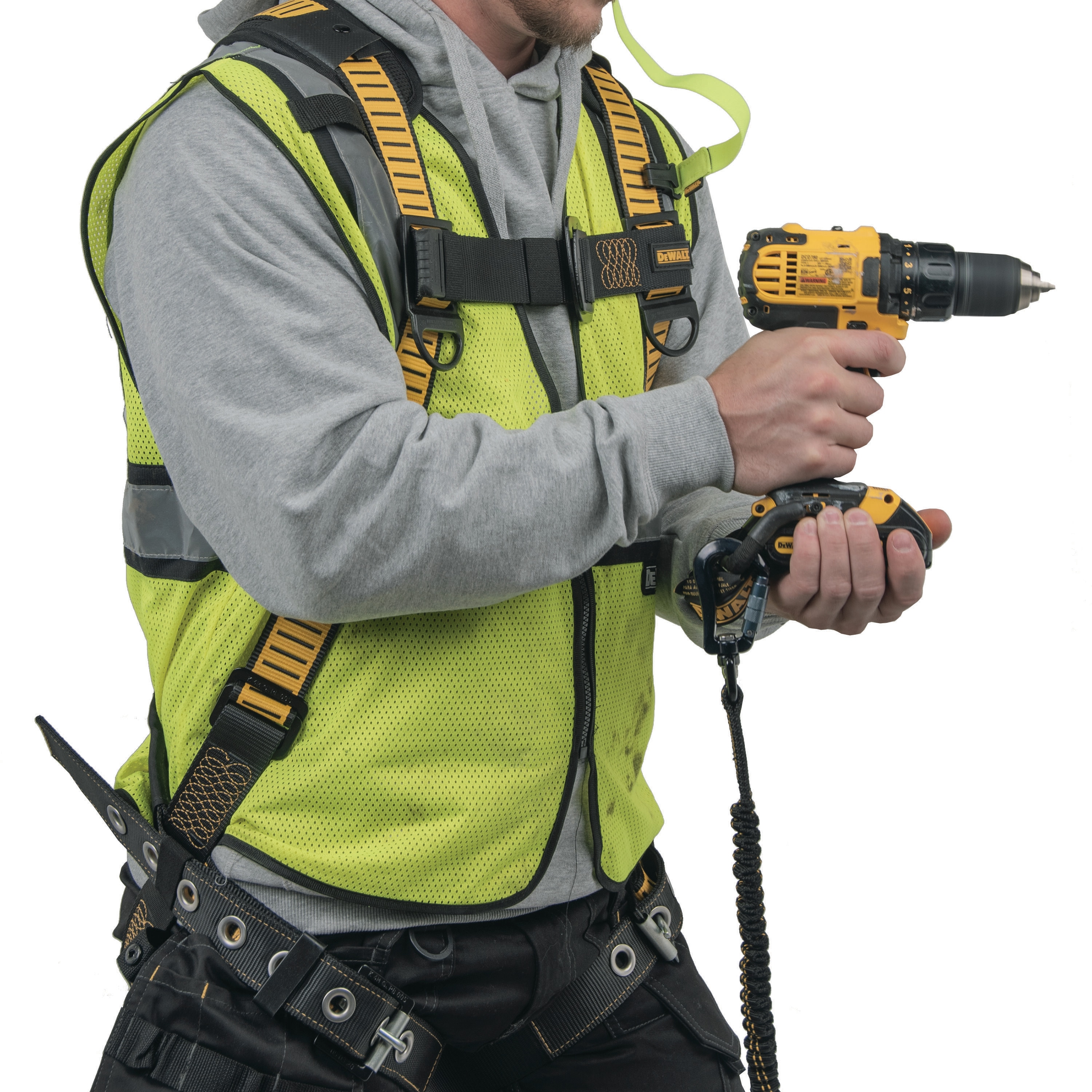 Sujetador de herramientas eléctricas Dewalt con doble mosquetón de 75 pulgadas, capacidad de 25 lb. DXDP721511