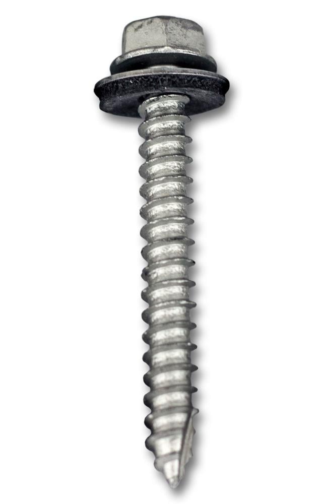 Tornillos de anclaje para techo de metal de Guardian Fall Protection, cabeza hexagonal, para madera, tamaño pequeño, 30 por bolsa, color plata 00348.