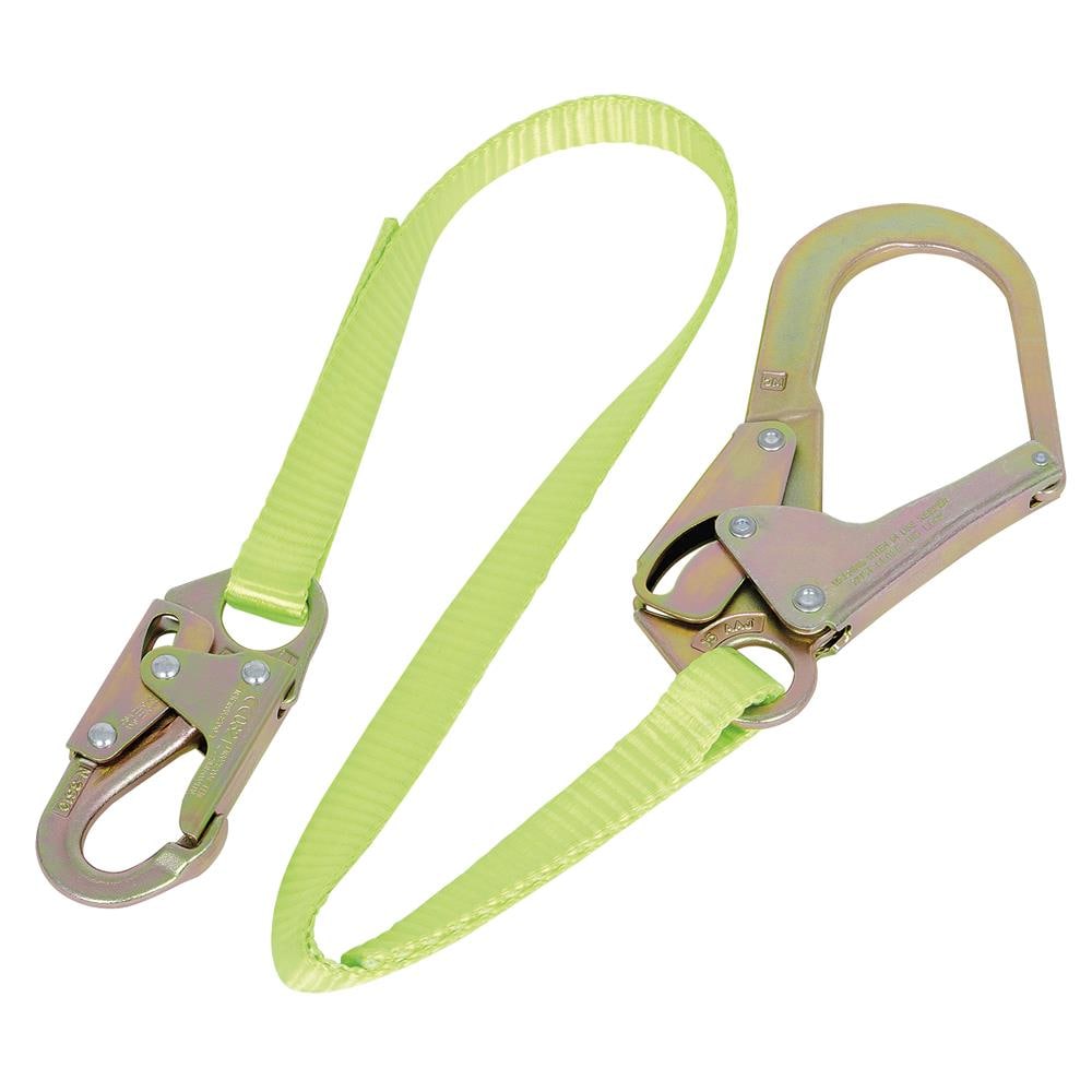 Lanyard resistente con cinta, broche y ganchos en "D" de 4 pies, verde V815424 de PeakWorks