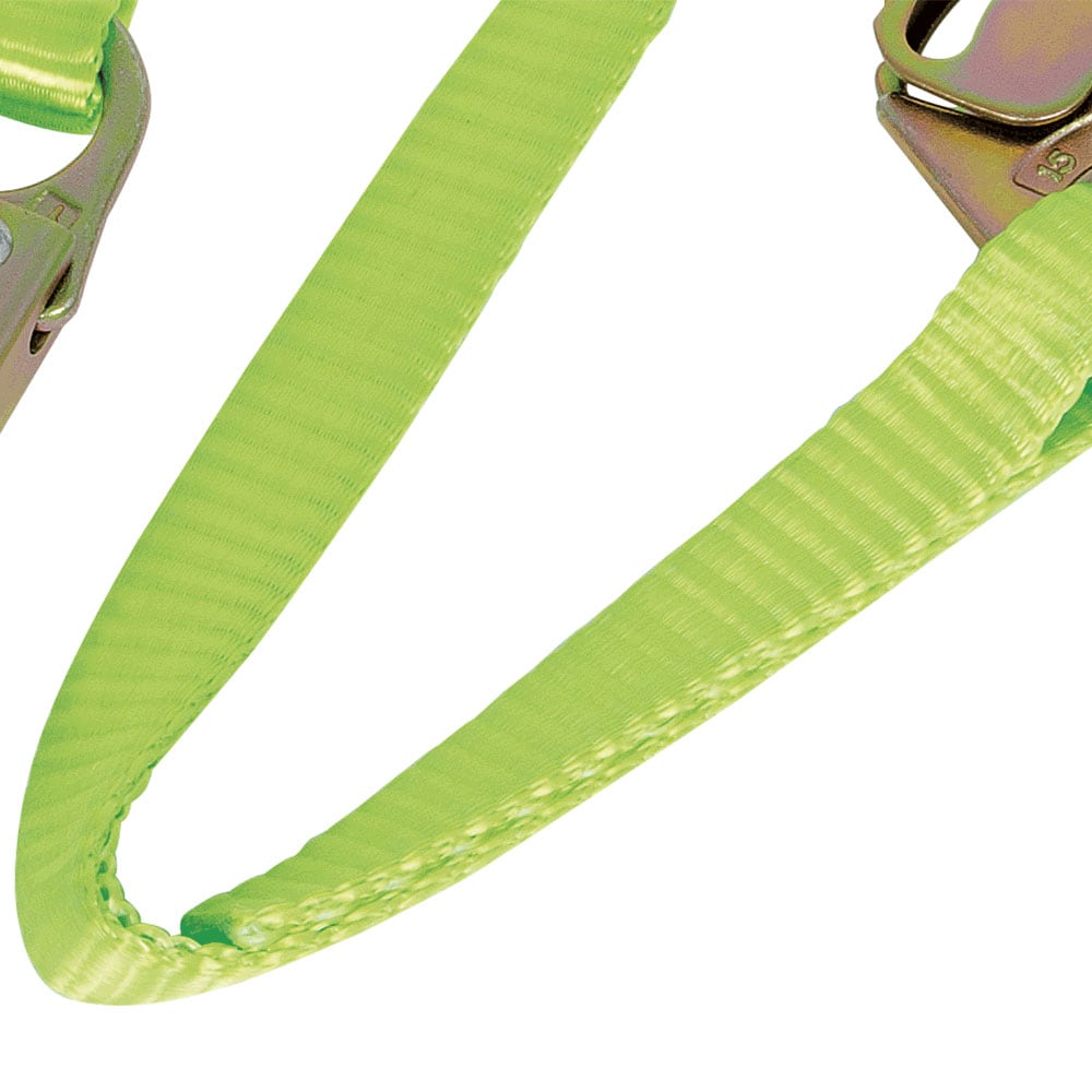 Lanyard resistente con cinta, broche y ganchos en "D" de 4 pies, verde V815424 de PeakWorks